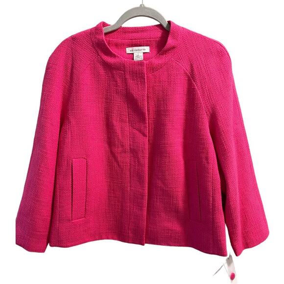 Liz Claiborne, Easy Elegance, Modern Pink Jacket, L, NWT - Picture 1 of 15